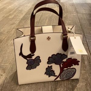Tory Burch cream satchel NWT